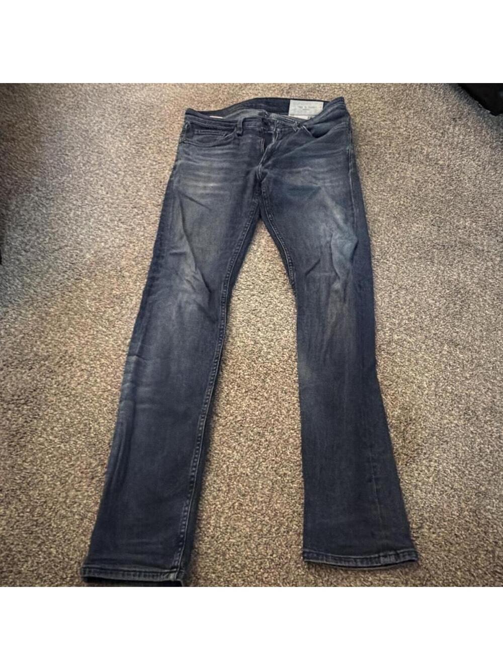 Rag & Bone Men's Navy and Blue Jeans